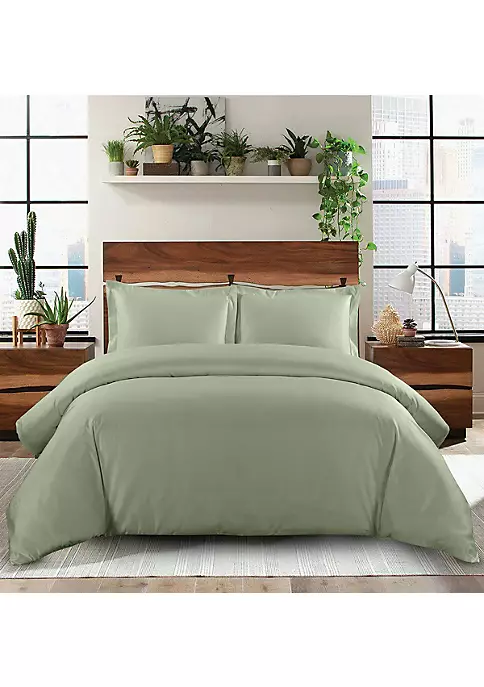 Egyptian Linens Solid 100% Cotton Duvet Cover Set - 600 Thread Count 16 Egyptian Linens Solid 100% Cotton Duvet Cover Set - 600 Thread Count - Image 14