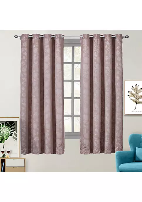 Egyptian Linens 100% Blackout Curtain Panels Fannie - Woven Jacquard Triple Pass Thermal Insulated (Set of 2 Panels) 5 Egyptian Linens 100% Blackout Curtain Panels Fannie - Woven Jacquard Triple Pass Thermal Insulated (Set of 2 Panels) - Image 3