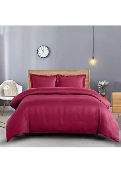 Egyptian Linens 100% Long-Staple Cotton 600 Stripe Duvet Cover Set 14 Egyptian Linens 100% Long-Staple Cotton 600 Stripe Duvet Cover Set -Brite Star Shop Belk 1035