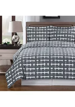 Egyptian Linens 100% Cotton 3-Piece Reversible Duvet Cover Set - Norwich 8 Egyptian Linens 100% Cotton 3-Piece Reversible Duvet Cover Set - Norwich -Brite Star Shop Belk 1048