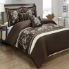 Egyptian Linens Myra 100% Cotton 5-Piece Duvet Cover Set - Chocolate 2 Egyptian Linens Myra 100% Cotton 5-Piece Duvet Cover Set - Chocolate -Brite Star Shop Belk 1050