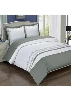 Egyptian Linens Embroidered Duvet Cover Set - Amalia 9 Egyptian Linens Embroidered Duvet Cover Set - Amalia -Brite Star Shop Belk 1056