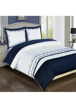 Egyptian Linens Embroidered Duvet Cover Set - Amalia 11 Egyptian Linens Embroidered Duvet Cover Set - Amalia -Brite Star Shop Belk 1058