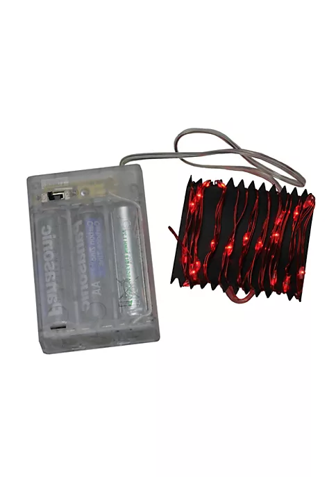 Brite Star 35 Battery Operated LED Micro Christmas Fairy Lights - 6 ft Red Wire 5 Brite Star 35 Battery Operated LED Micro Christmas Fairy Lights - 6 ft Red Wire - Image 3