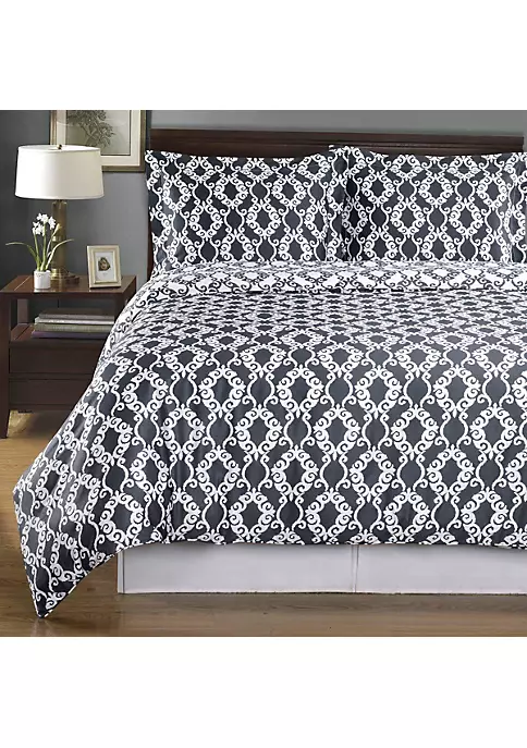 Egyptian Linens 100% Cotton Reversible Duvet Cover Set - Sierra 6 Egyptian Linens 100% Cotton Reversible Duvet Cover Set - Sierra - Image 4