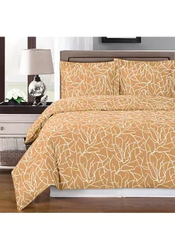 Egyptian Linens 100% Cotton 3-Piece Duvet Cover Set - Ema 8 Egyptian Linens 100% Cotton 3-Piece Duvet Cover Set - Ema -Brite Star Shop Belk 1088