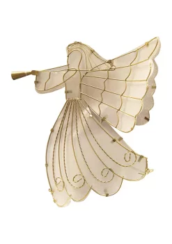 Brite Star Shop 12 Brite Star 11Inch LED Lighted Gold Shimmer Angel Christmas Tree Topper - Warm Clear Lights