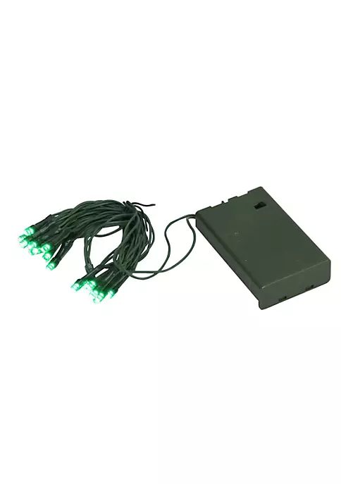 Brite Star 15 Battery Operated Green LED Micro Christmas Lights - 4.5 ft Green Wire 4 Brite Star 15 Battery Operated Green LED Micro Christmas Lights - 4.5 ft Green Wire - Image 2