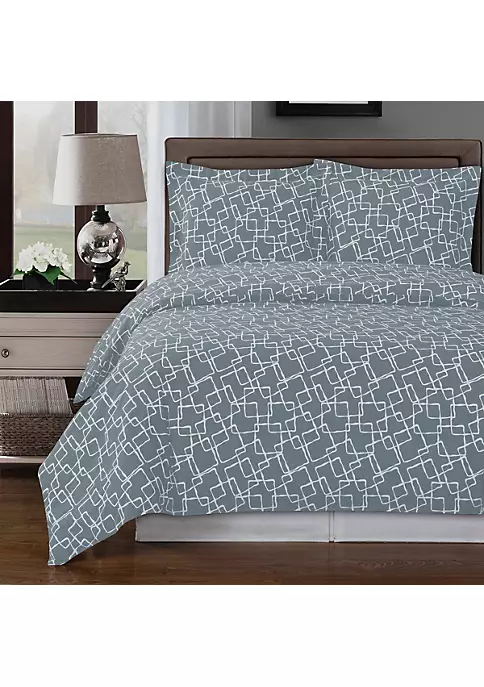 Egyptian Linens 100% Cotton 3-Piece Duvet Cover Set - Eva 3 Egyptian Linens 100% Cotton 3-Piece Duvet Cover Set - Eva - Image 2