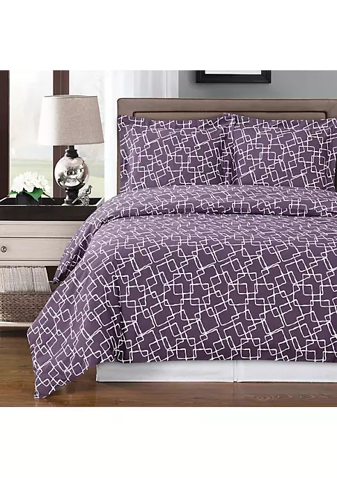 Egyptian Linens 100% Cotton 3-Piece Duvet Cover Set - Eva 4 Egyptian Linens 100% Cotton 3-Piece Duvet Cover Set - Eva - Image 3