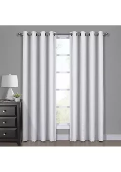 Egyptian Linens 100% Blackout Curtain - Diamond Jacquard Woven Drape Theme (Set of 2)
