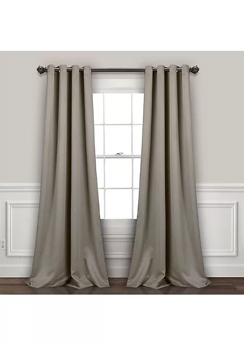 Egyptian Linens Solid Grey Room Darkening Curtain Panel Pair - 55" W X 98" L (Set of 2) 6 Egyptian Linens Solid Grey Room Darkening Curtain Panel Pair - 55" W X 98" L (Set of 2) - Image 4