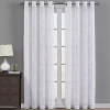Egyptian Linens Brook Embroidered Grommet Top Sheer Window Curtain Pair (Set of 2) -Brite Star Shop Belk 1148