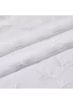 Egyptian Linens Brook Embroidered Grommet Top Sheer Window Curtain Pair (Set of 2) 9 Egyptian Linens Brook Embroidered Grommet Top Sheer Window Curtain Pair (Set of 2) -Brite Star Shop Belk 1150