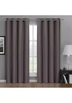 Egyptian Linens Gulfport Faux Linen Blackout Weave Curtains With Grommets Panel (Single) -Brite Star Shop Belk 1155