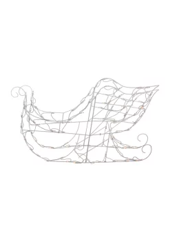 Brite Star Shop 14 Brite Star 42Inch Lighted White Sleigh Christmas Outdoor Decor - Clear Lights