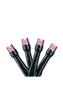 Brite Star 20 Battery Operated Pink LED Christmas Micro Light Set - 7.25 ft Green Wire