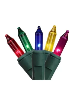 Brite Star 300-Count Multi-Color Mini Christmas Light set 149.6ft Green Wire