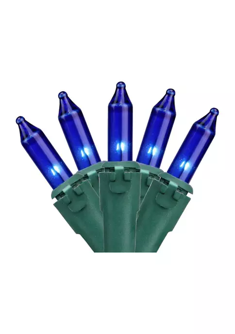 Brite Star 150-Count Blue Mini Christmas Light Set 31.25ft Green Wire 3 Brite Star 150-Count Blue Mini Christmas Light Set 31.25ft Green Wire