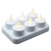 Brite Star Pack of 6 White Rechargeable Flameless LED Lighted Flickering Tea Light Candles 2 Brite Star Pack of 6 White Rechargeable Flameless LED Lighted Flickering Tea Light Candles -Brite Star Shop Belk 228