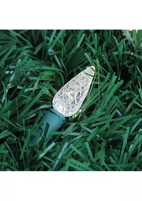 Brite Star 18' Pre-Lit Green Pine Artificial Christmas Garland - Warm White LED C6 Lights 4 Brite Star 18' Pre-Lit Green Pine Artificial Christmas Garland - Warm White LED C6 Lights - Image 2