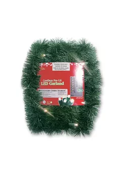 Brite Star 18' Green Pre-Lit LED Battery Operated Sparkling Artificial Christmas Garland