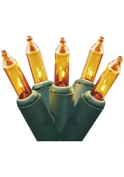 Brite Star 150-Count Gold Chasing Mini Christmas Light Set 33.5ft Green Wire