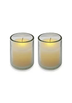 Brite Star Pack of 2 Cream Battery Operated Flameless LED Flickering Wax Votive Candles