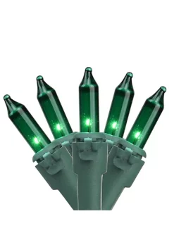 Brite Star 100-Count Green Mini Christmas Light Set 49.6ft Green Wire
