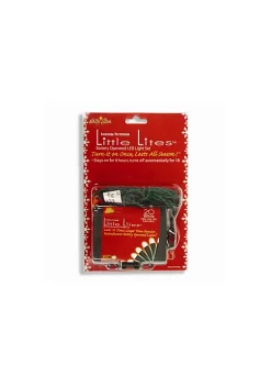 Brite Star 20 Battery Operated White LED Micro Rice Christmas Lights - 7.25 ft Green Wire