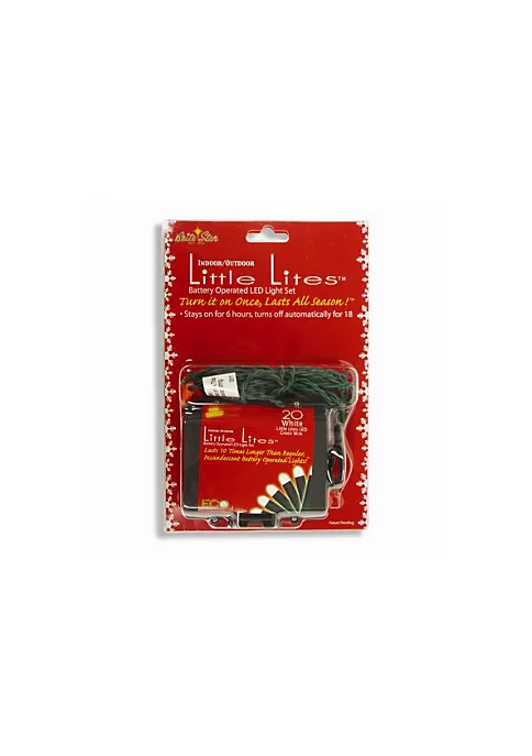 Brite Star 20 Battery Operated White LED Micro Rice Christmas Lights - 7.25 ft Green Wire 3 Brite Star 20 Battery Operated White LED Micro Rice Christmas Lights - 7.25 ft Green Wire