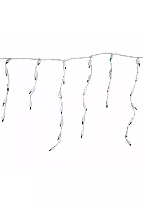 Brite Star Set of 100 Green Icicle Christmas Lights - 7.8 ft White Wire 3 Brite Star Set of 100 Green Icicle Christmas Lights - 7.8 ft White Wire