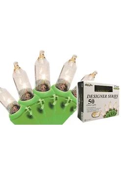 Brite Star 50-Count Clear Mini Christmas Light Set 14ft Green Wire -Brite Star Shop Belk 277