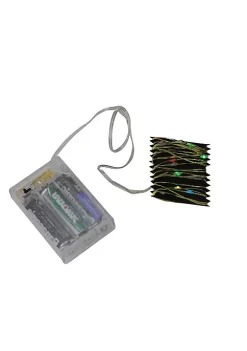 Brite Star 35 Battery Operated Multi-Color LED Micro Fairy Christmas Lights - 6 ft Gold Copper Wire -Brite Star Shop Belk 284