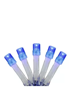 Brite Star 15 Battery Operated Blue Micro LED Christmas Lights - 4.8 ft Blue Wire