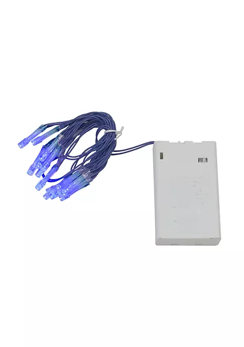 Brite Star 15 Battery Operated Blue Micro LED Christmas Lights - 4.8 ft Blue Wire 4 Brite Star 15 Battery Operated Blue Micro LED Christmas Lights - 4.8 ft Blue Wire - Image 2