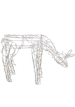 Brite Star 48in White Feeding Doe Lighted Outdoor Christmas Decoration