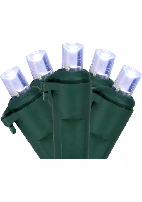 Brite Star 150 White LED Wide Angle Christmas Lights - 49.58 ft Green Wire 4 Brite Star 150 White LED Wide Angle Christmas Lights - 49.58 ft Green Wire - Image 3