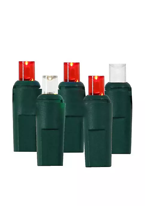 Brite Star 150 Red and White LED Wide Angle Christmas Lights - 47.92 ft Green Wire 3 Brite Star 150 Red and White LED Wide Angle Christmas Lights - 47.92 ft Green Wire