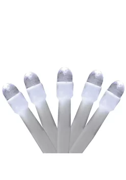 Brite Star 150 White LED Twinkle Swag Christmas Lights - 7.5 ft White Wire