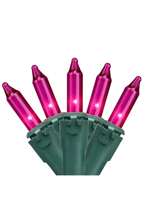 Brite Star 100ct Pink Mini Christmas Lights - 34ft Green Wire 3 Brite Star 100ct Pink Mini Christmas Lights - 34ft Green Wire