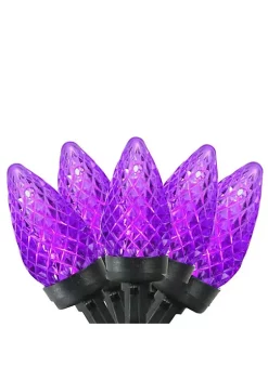Brite Star 50 Purple LED Faceted C9 Halloween and Christmas Lights - 20 ft Black Wire 9 Brite Star 50 Purple LED Faceted C9 Halloween and Christmas Lights - 20 ft Black Wire -Brite Star Shop Belk 374