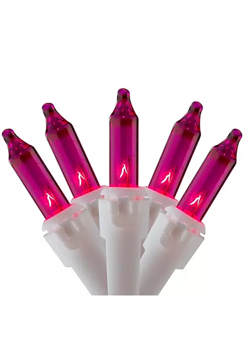 Brite Star 100 Count Pink Mini Icicle Christmas Lights - 7ft White Wire 4 Brite Star 100 Count Pink Mini Icicle Christmas Lights - 7ft White Wire - Image 2