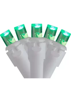 Brite Star Shop 6 Brite Star 70 Green LED Wide Angle Icicle Christmas Lights - 5.25 ft White Wire