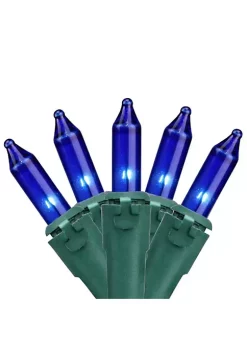 Brite Star Shop 38 Brite Star 100-Count Blue Mini Christmas Lights 49.6ft Green Wire
