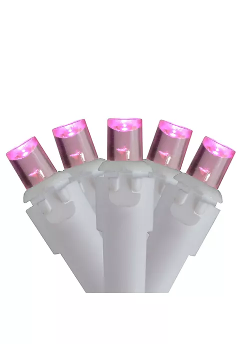 Brite Star Set of 70 Pink LED Wide Angle Icicle Christmas Lights - 6ft White Wire 3 Brite Star Set of 70 Pink LED Wide Angle Icicle Christmas Lights - 6ft White Wire