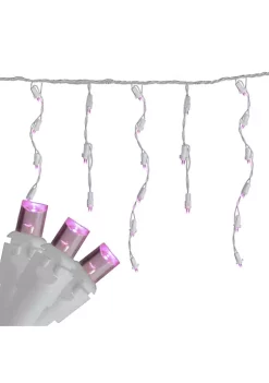 Brite Star Set of 70 Pink LED Wide Angle Icicle Christmas Lights - 6ft White Wire 9 Brite Star Set of 70 Pink LED Wide Angle Icicle Christmas Lights - 6ft White Wire -Brite Star Shop Belk 423