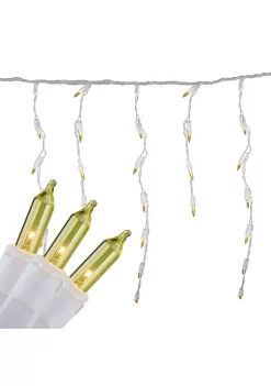 Brite Star Set of 100 Yellow Mini Icicle Christmas Lights - 7.8ft White Wire -Brite Star Shop Belk 428