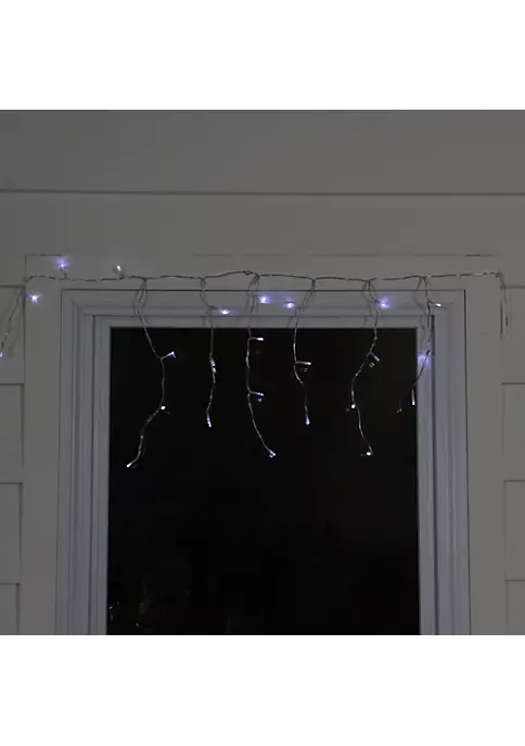 Brite Star 24 White LED Wide Angle Icicle Christmas Lights - 2.1 ft Clear Wire 4 Brite Star 24 White LED Wide Angle Icicle Christmas Lights - 2.1 ft Clear Wire - Image 2