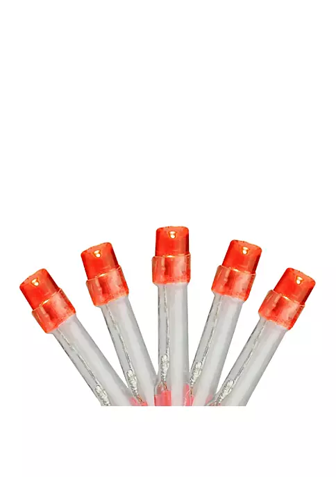 Brite Star 15 Battery Operated Orange LED Micro Wide Angle Mini Christmas Lights - 4.8 ft Red Wire 3 Brite Star 15 Battery Operated Orange LED Micro Wide Angle Mini Christmas Lights - 4.8 ft Red Wire